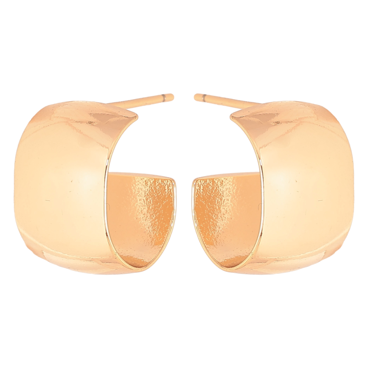 Сережки Xuping колір Позолота 18К пусети "Широкі дуги" фото №13