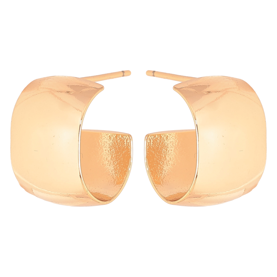 Сережки Xuping колір Позолота 18К пусети "Широкі дуги" фото №1