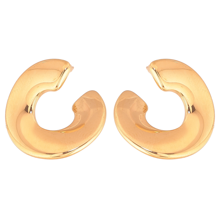 Серьги Xuping цвет Позолота 18К пусеты "Декоративные кольца" фото №17