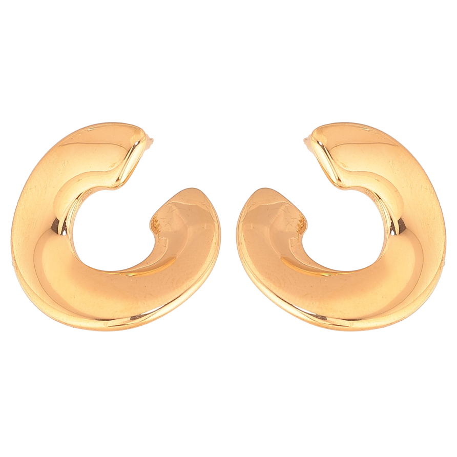 Серьги Xuping цвет Позолота 18К пусеты "Декоративные кольца" фото №1