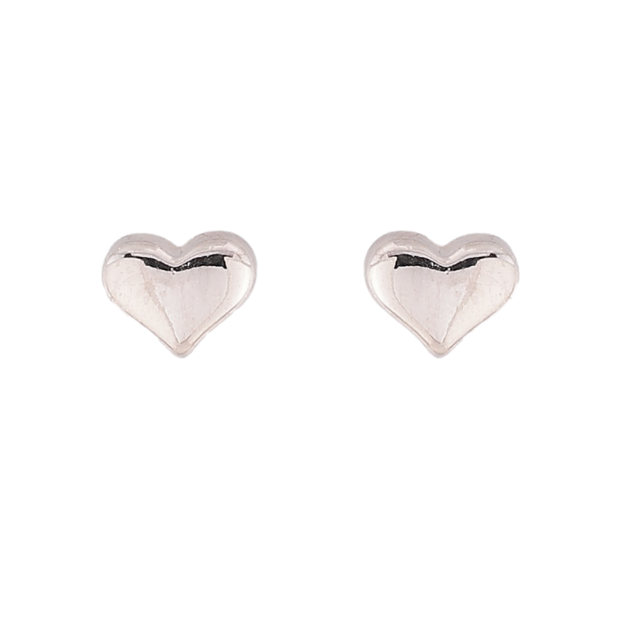 Серьги Xuping цвет Родий пусеты "Сердечки" фото №1