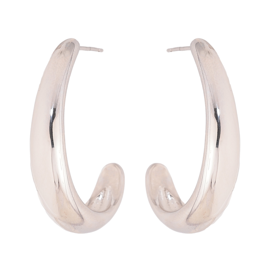 Сережки Xuping колір Родій пусети "Дуги" фото №1