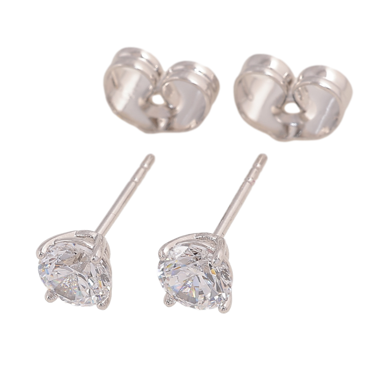 Серьги Xuping цвет Родий пусеты "Кристаллы в 4-х крапановой оправе" ø 5мм фото №7 Серьги Xuping цвет Родий пусеты "Кристаллы в 4-х крапановой оправе" ø 5мм фото №7