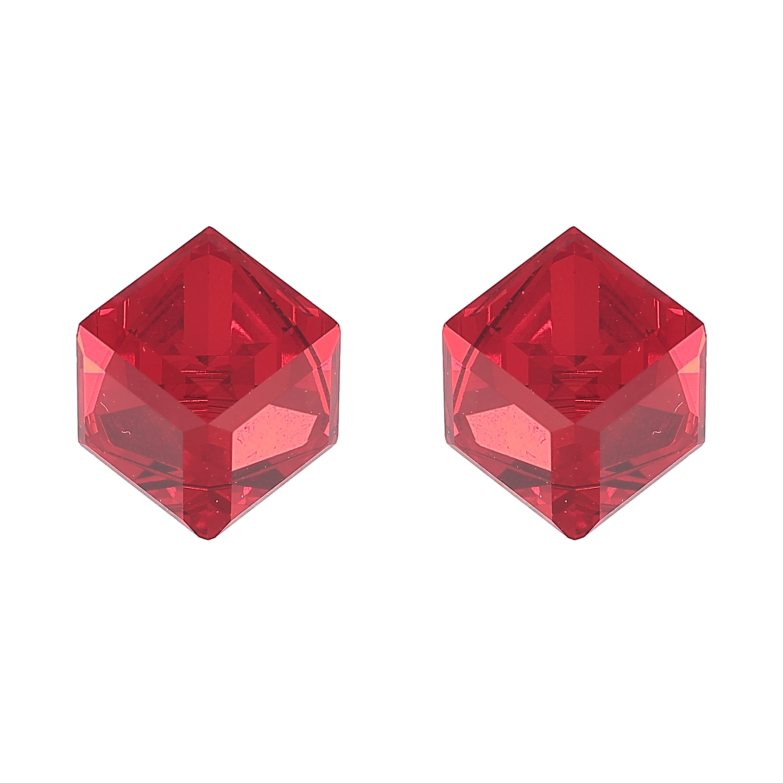 Сережки Xuping колір Родій із кристалами Swarovski пусети "Кристальні кубики Siam" 8х8мм фото №1 Сережки Xuping колір Родій із кристалами Swarovski пусети "Кристальні кубики Siam" 8х8мм фото №1