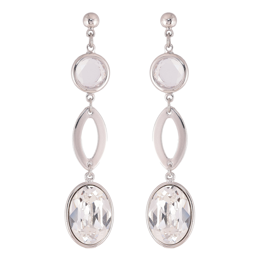 Серьги Xuping цвет Родий с кристаллами Swarovski пусеты "Подвески с кристаллами Clear" фото №1 Серьги Xuping цвет Родий с кристаллами Swarovski пусеты "Подвески с кристаллами Clear" фото №1