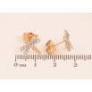 Серьги Xuping цвет Позолота 18K + Родий пусеты "Стрекозы" фото №2 Серьги Xuping цвет Позолота 18K + Родий пусеты "Стрекозы" фото №2