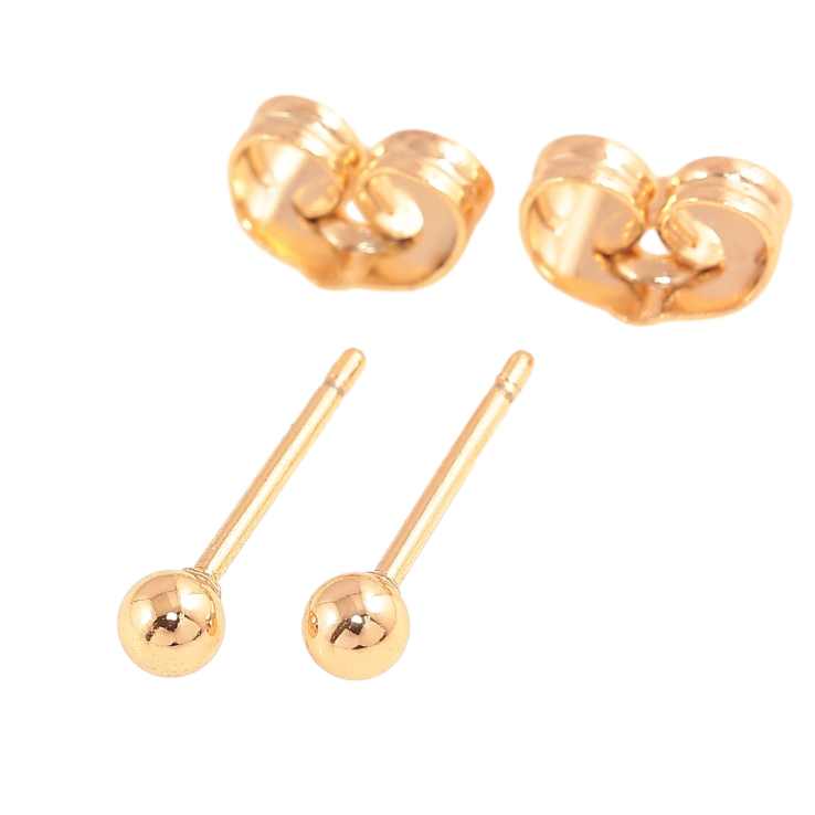 Сережки Xuping колір позолота 18К пусети кульки ø 3мм фото №24 Сережки Xuping колір позолота 18К пусети кульки ø 3мм фото №24