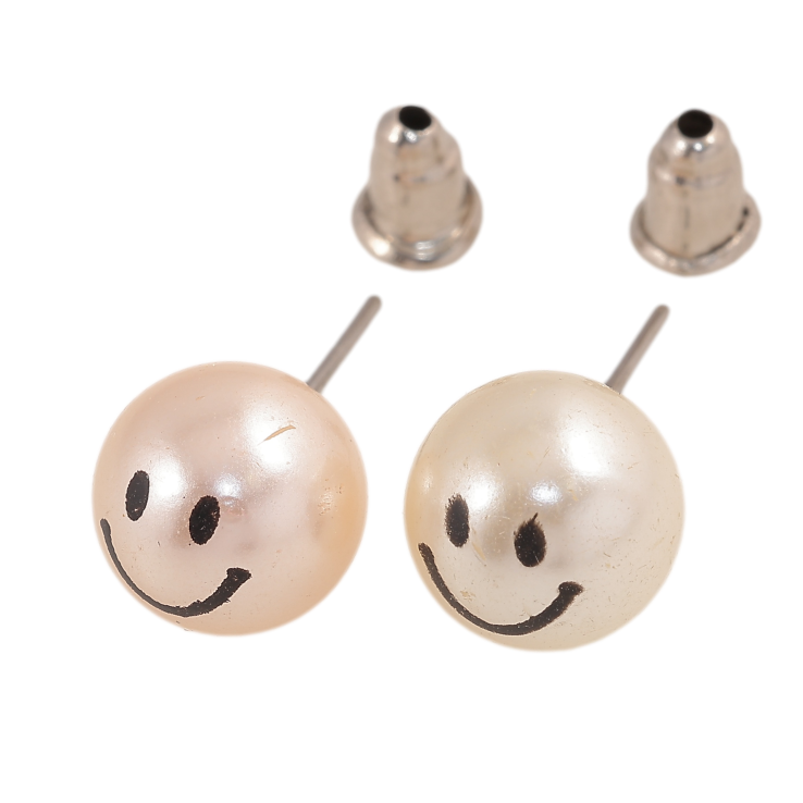 Сережки пусети "Перлинні смайли" ø 10мм фото №21