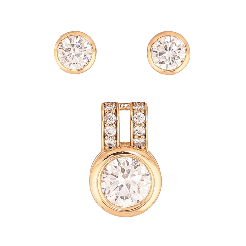 Набор Xuping цвет Позолота 18K Серьги Кулон "Кристаллы" ø 7мм и 12мм фото №1 Набор Xuping цвет Позолота 18K Серьги Кулон "Кристаллы" ø 7мм и 12мм фото №1