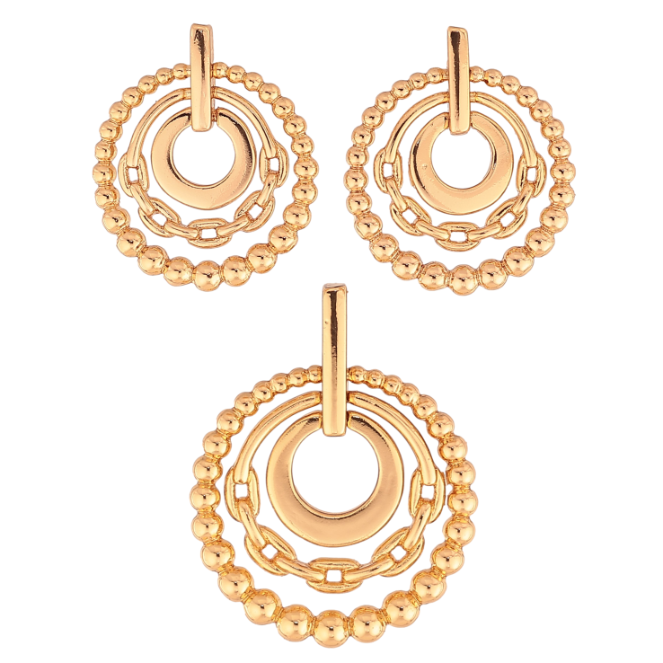 Набор Xuping цвет Позолота 18K серьги кулон "Декоративный узор" фото №11 Набор Xuping цвет Позолота 18K серьги кулон "Декоративный узор" фото №11