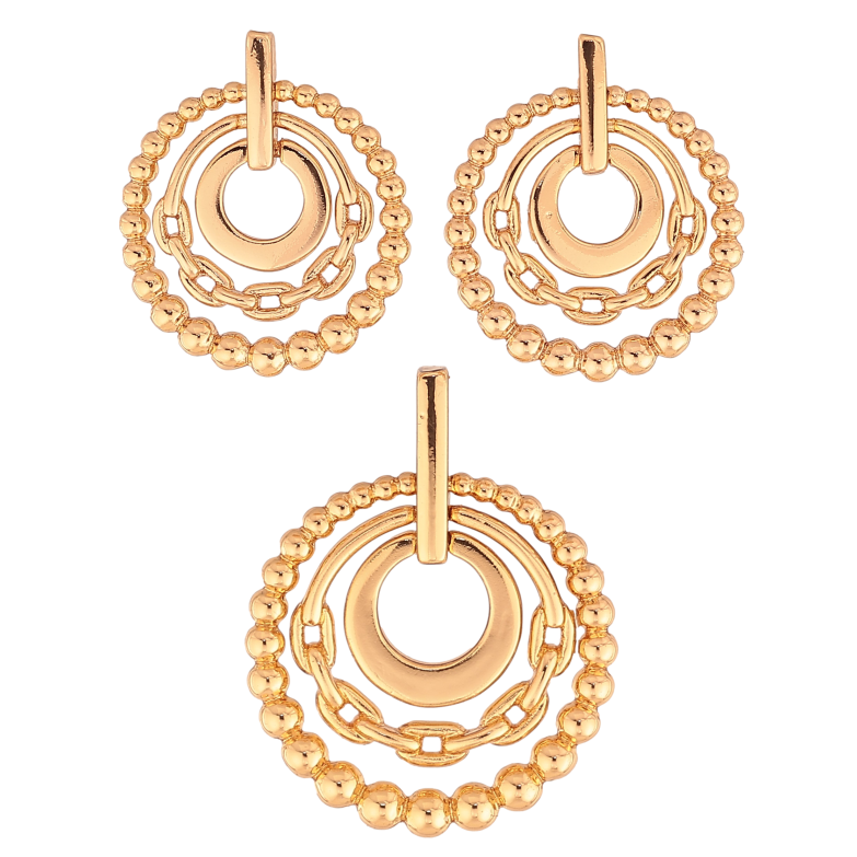 Набор Xuping цвет Позолота 18K серьги кулон "Декоративный узор" фото №1 Набор Xuping цвет Позолота 18K серьги кулон "Декоративный узор" фото №1