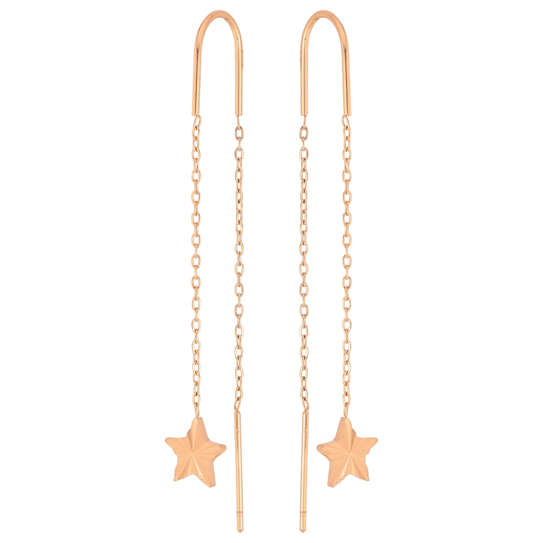 Серьги Нержавеющая сталь протяжки "Звезды на цепочке" фото №2 Серьги Нержавеющая сталь протяжки "Звезды на цепочке" фото №2