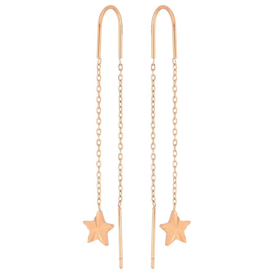 Серьги Нержавеющая сталь протяжки "Звезды на цепочке" фото №1 Серьги Нержавеющая сталь протяжки "Звезды на цепочке" фото №1