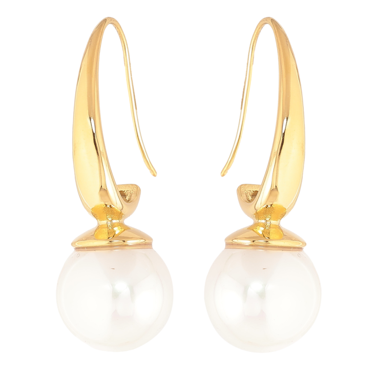 Сережки Нержавіюча сталь французький замок "Перлини" ø 14мм фото №18