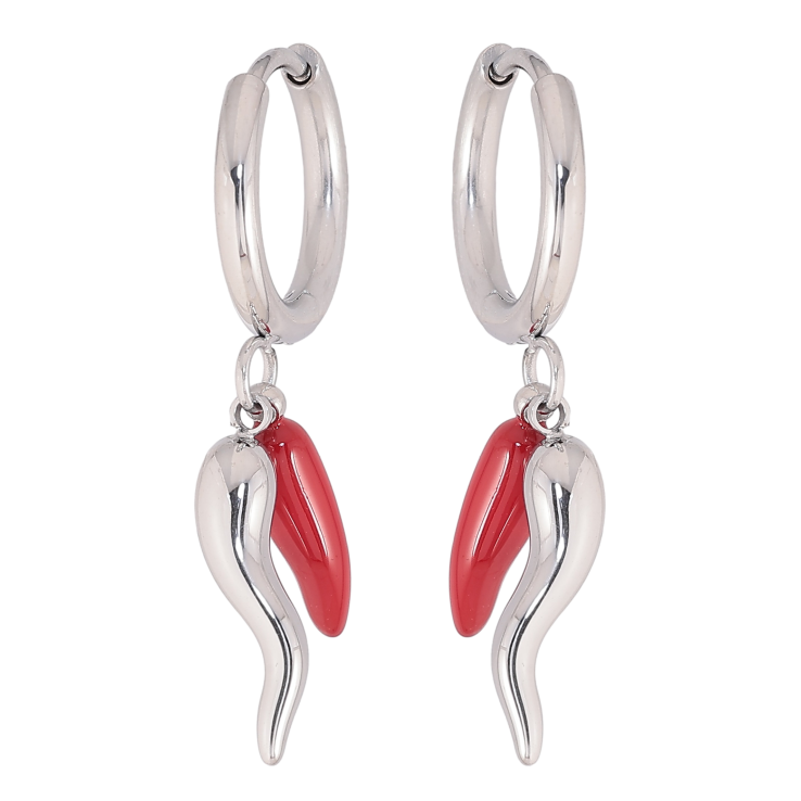 Сережки Нержавіюча сталь підвіски на колечках "Перчинки" фото №6