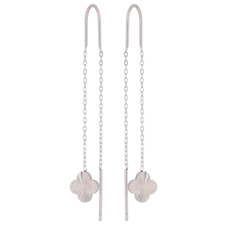 Серьги Нержавеющая сталь протяжки "Клевер" фото №2 Серьги Нержавеющая сталь протяжки "Клевер" фото №2