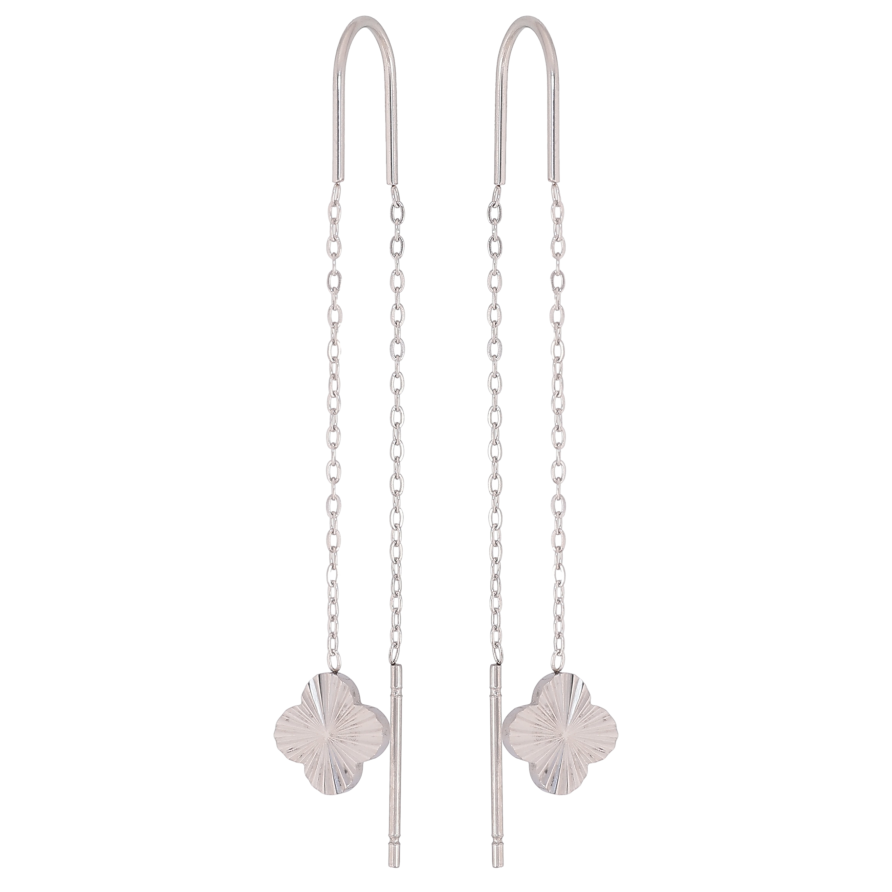 Серьги Нержавеющая сталь протяжки "Клевер" фото №1 Серьги Нержавеющая сталь протяжки "Клевер" фото №1