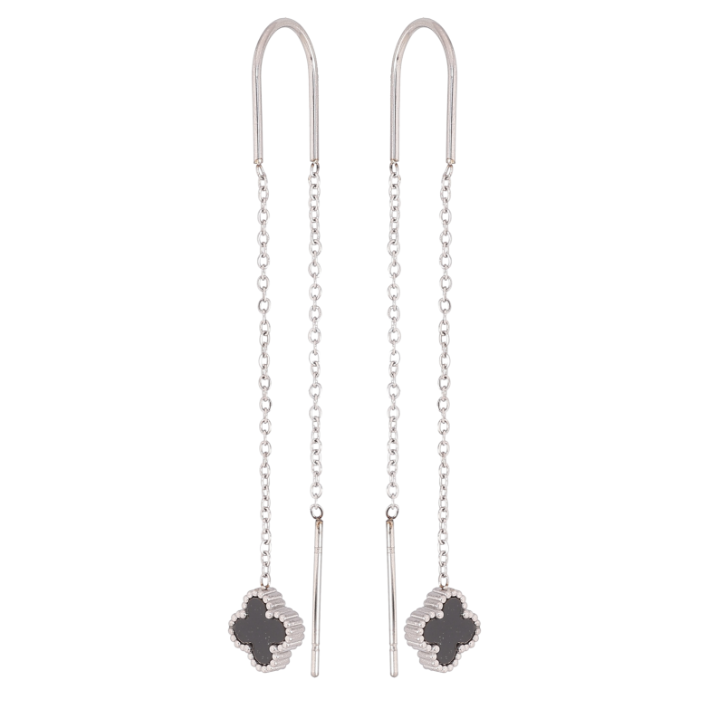 Серьги Нержавеющая сталь протяжки "Клевер" фото №1 Серьги Нержавеющая сталь протяжки "Клевер" фото №1