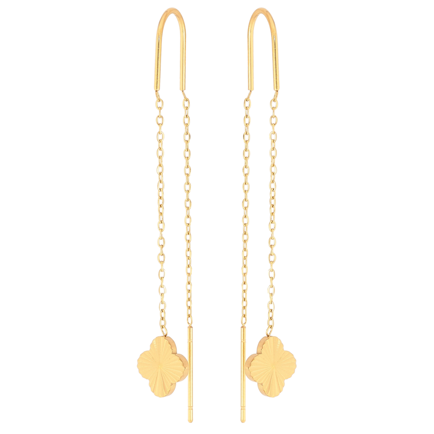 Серьги Нержавеющая сталь протяжки "Клевер" фото №1 Серьги Нержавеющая сталь протяжки "Клевер" фото №1