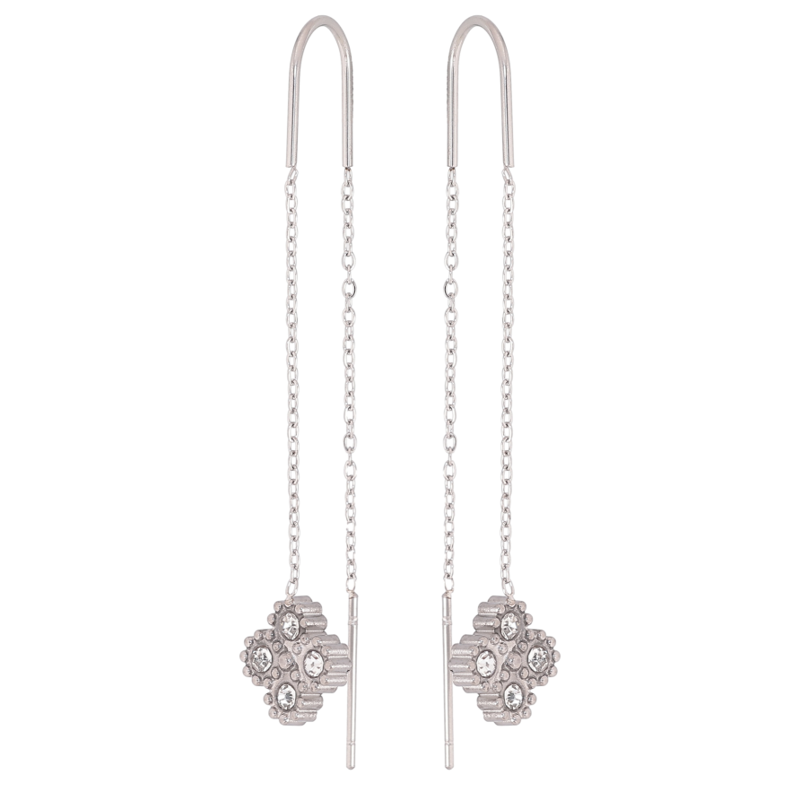 Серьги Нержавеющая сталь протяжки "Клевер" фото №1 Серьги Нержавеющая сталь протяжки "Клевер" фото №1