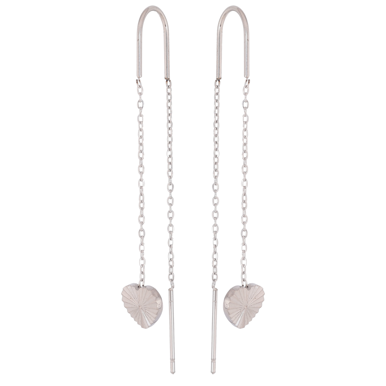 Сережки Нержавіюча сталь протяжки "Сердечка" фото №1 Сережки Нержавіюча сталь протяжки "Сердечка" фото №1