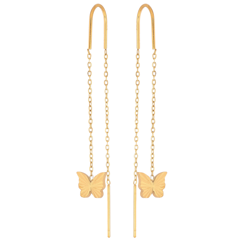 Серьги Нержавеющая сталь протяжки "Бабочки" фото №1 Серьги Нержавеющая сталь протяжки "Бабочки" фото №1