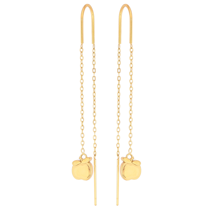 Серьги Нержавеющая сталь протяжки "Яблочки" фото №16