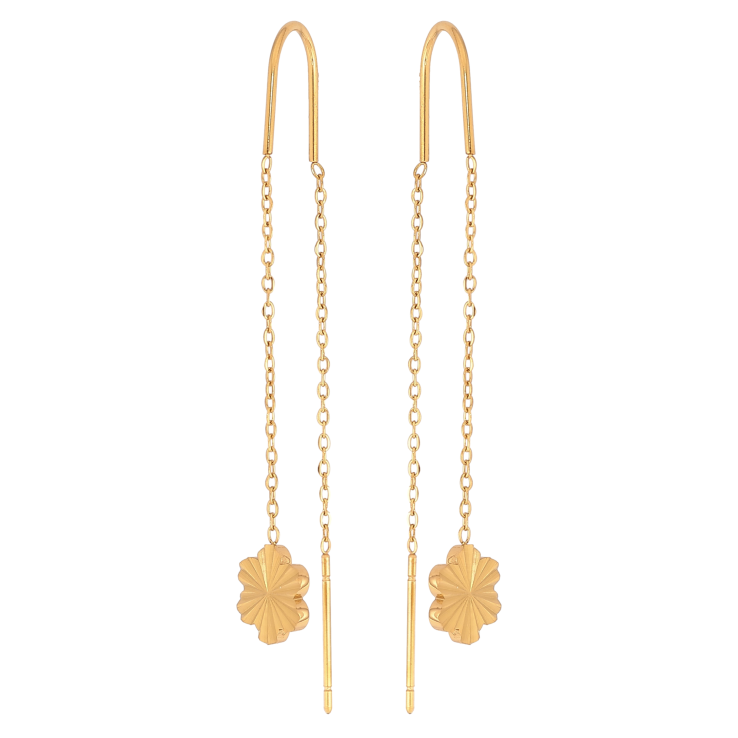 Серьги Нержавеющая сталь протяжки "Цветочки" фото №12