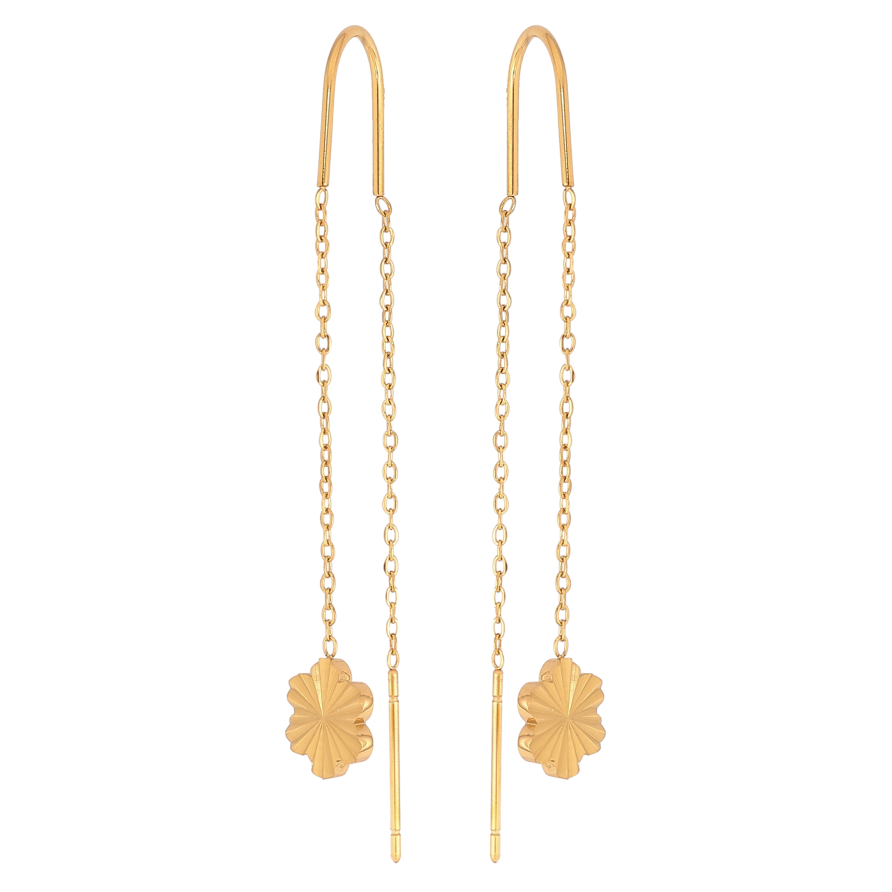 Серьги Нержавеющая сталь протяжки "Цветочки" фото №1 Серьги Нержавеющая сталь протяжки "Цветочки" фото №1