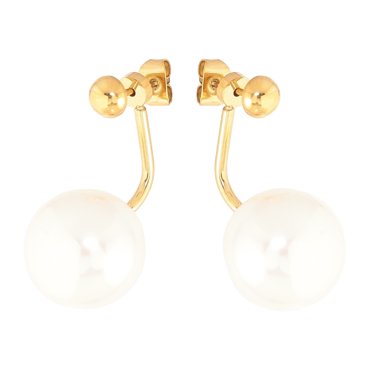 Сережки Нержавіюча сталь пусети-джекети "Перлини" ø 5мм та 14мм, 2 в 1 фото №12 Сережки Нержавіюча сталь пусети-джекети "Перлини" ø 5мм та 14мм, 2 в 1 фото №12