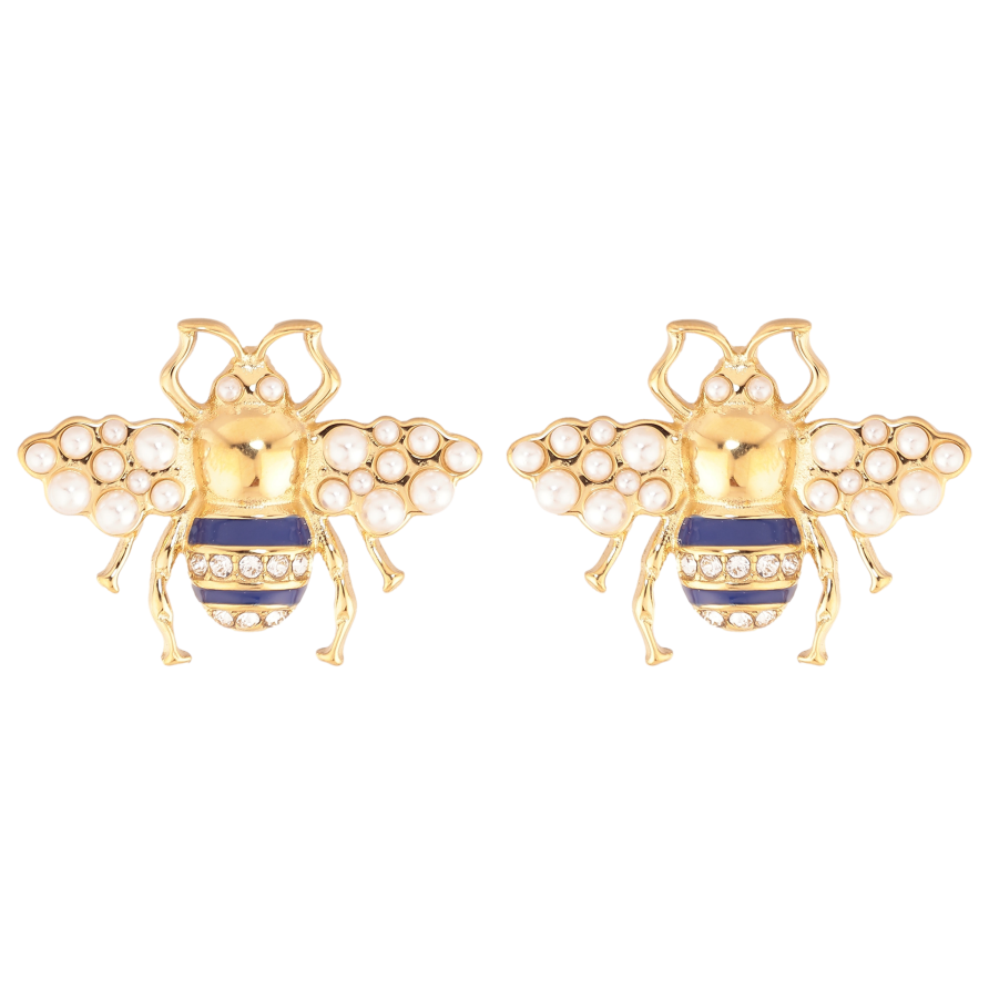 Сережки Нержавіюча сталь пусети "Бджоли" фото №1 Сережки Нержавіюча сталь пусети "Бджоли" фото №1