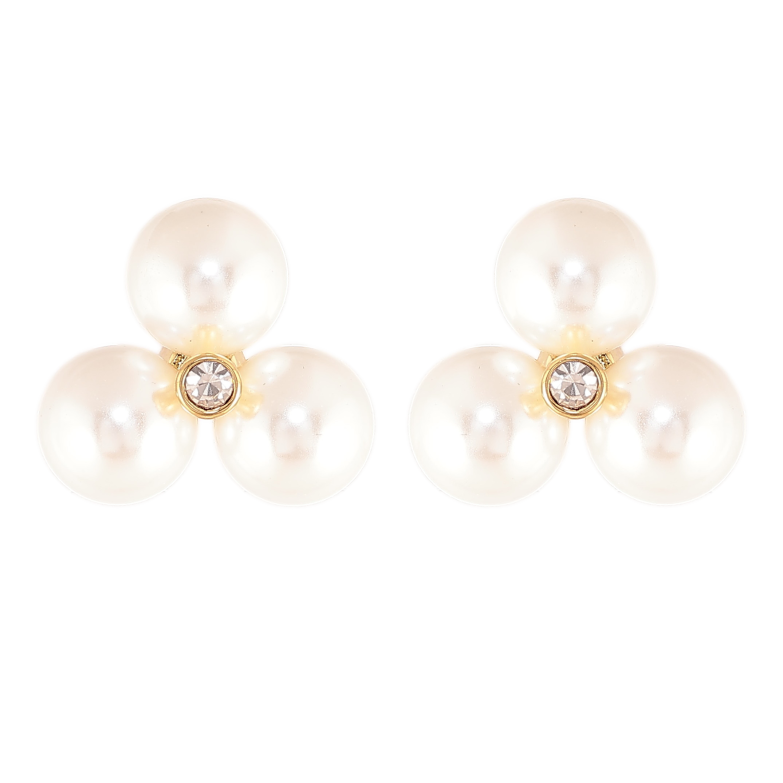 Серьги Нержавеющая сталь пусеты "Жемчужные цветочки" фото №1 Серьги Нержавеющая сталь пусеты "Жемчужные цветочки" фото №1