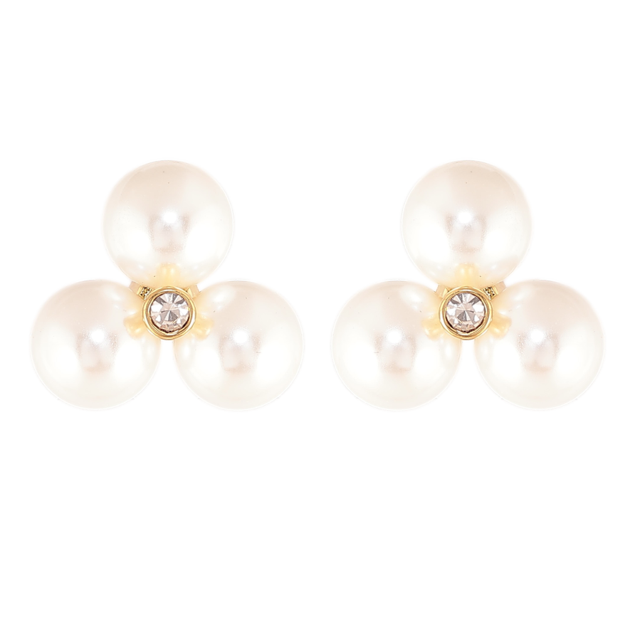 Серьги Нержавеющая сталь пусеты "Жемчужные цветочки" фото №1 Серьги Нержавеющая сталь пусеты "Жемчужные цветочки" фото №1