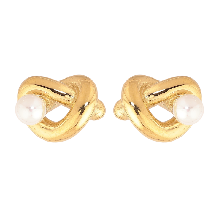 Сережки Нержавіюча сталь пусети "Сердечки з перлинами" фото №15 Сережки Нержавіюча сталь пусети "Сердечки з перлинами" фото №15