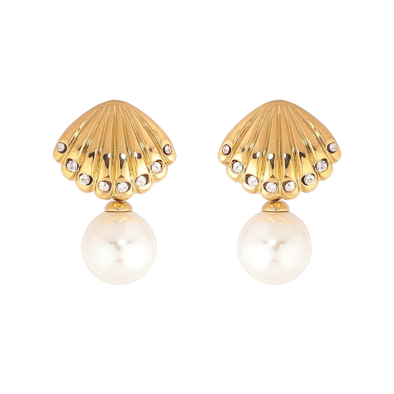 Серьги Нержавеющая сталь пусеты "Ракушки с жемчужинами" фото №6 Серьги Нержавеющая сталь пусеты "Ракушки с жемчужинами" фото №6