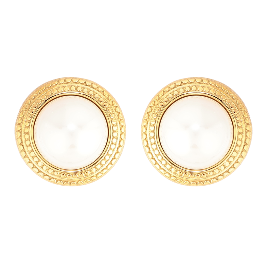 Сережки Нержавіюча сталь пусети "Перлини" фото №1