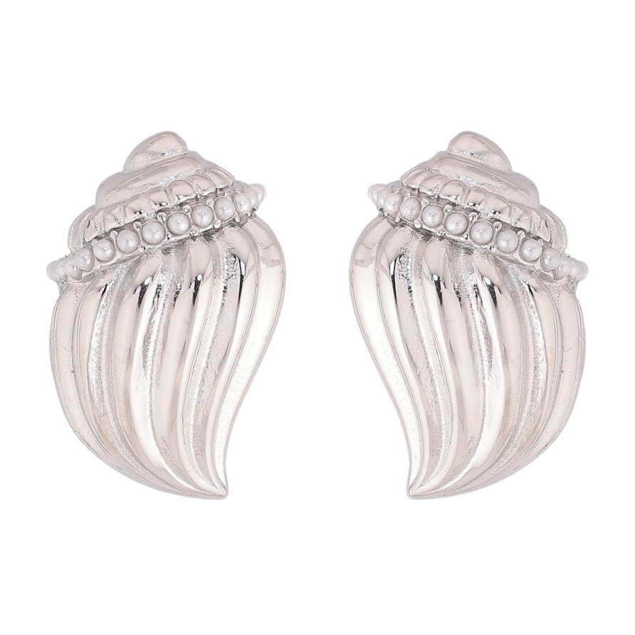 Сережки Нержавіюча сталь пусети "Мушлі" фото №1