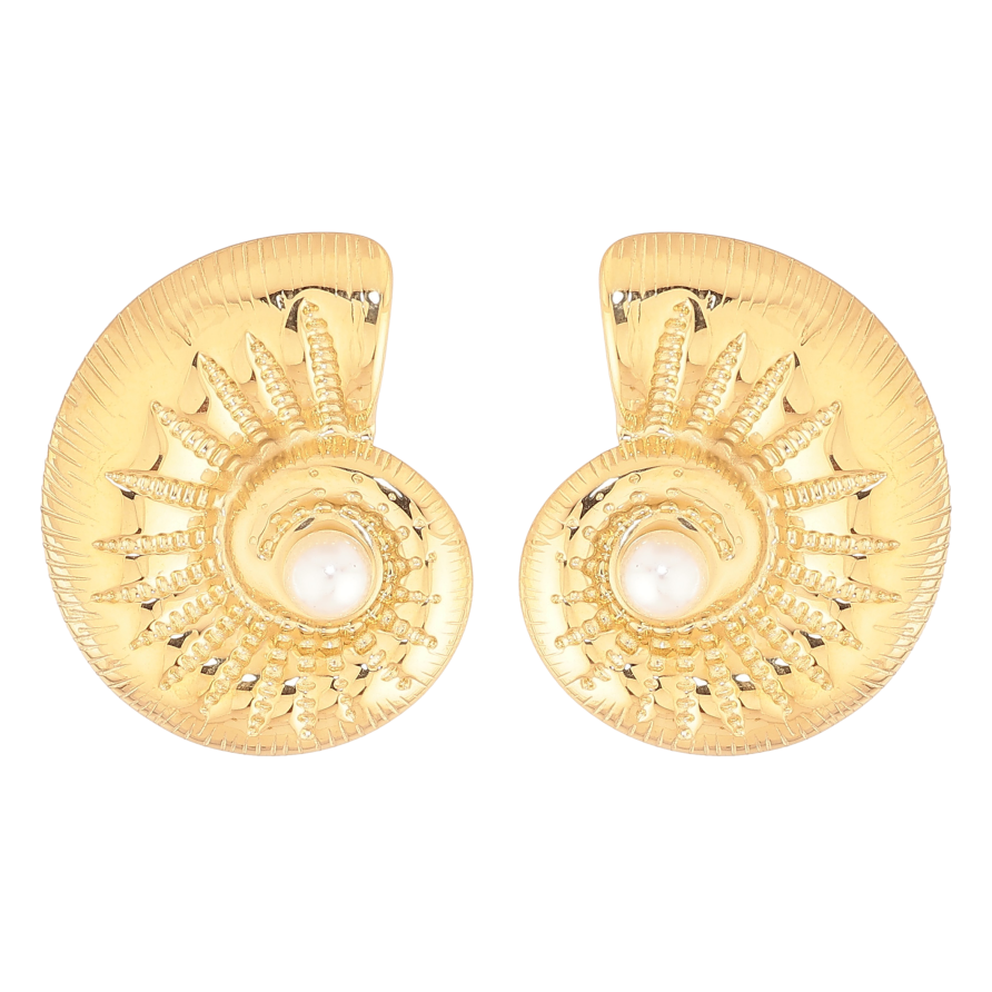 Сережки Нержавіюча сталь пусети "Ракушки" фото №1