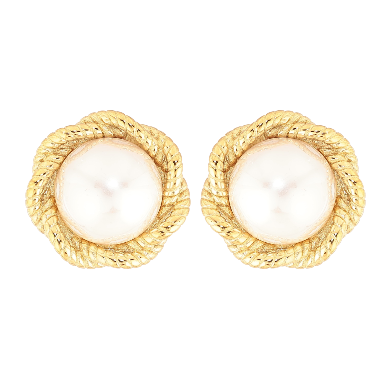 Серьги Нержавеющая сталь пусеты "Цветочки с жемчужинами" фото №12 Серьги Нержавеющая сталь пусеты "Цветочки с жемчужинами" фото №12