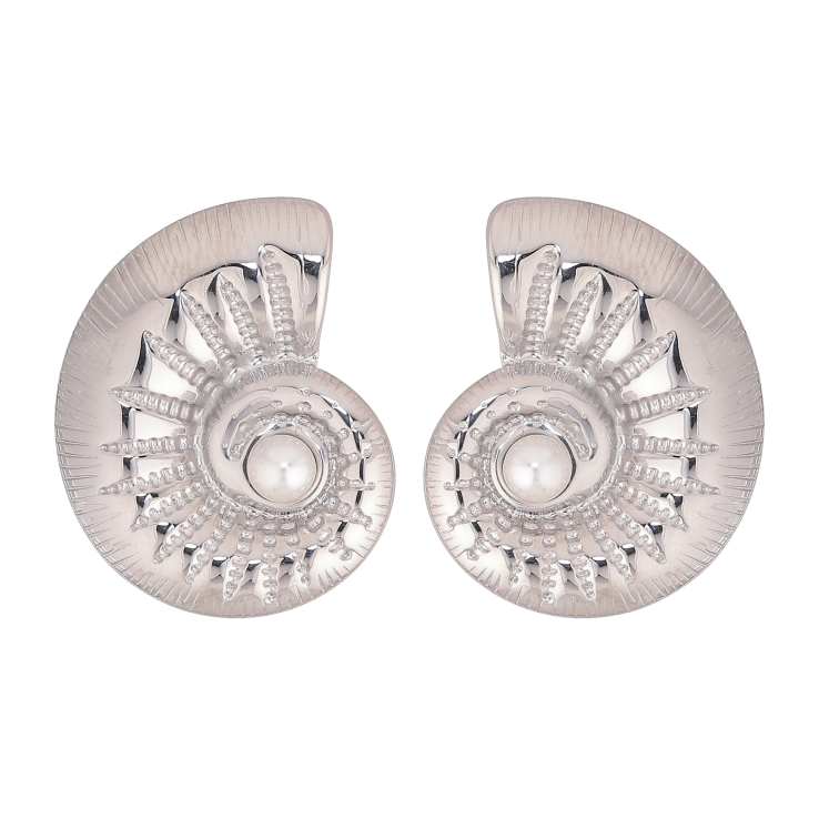 Сережки Нержавіюча сталь пусети "Мушлі з перлинами" фото №18