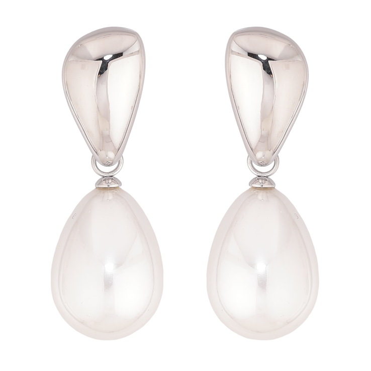 Сережки Нержавіюча сталь пусети "Перлинні підвіски" фото №12