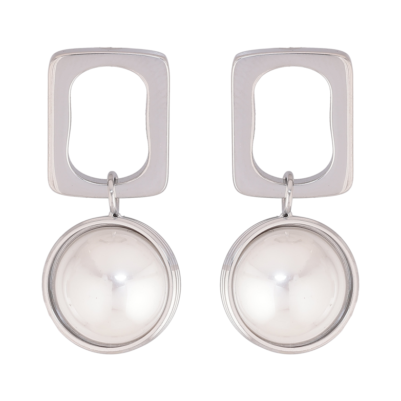 Сережки Нержавіюча сталь пусети "Підвіски з перлинами" фото №1