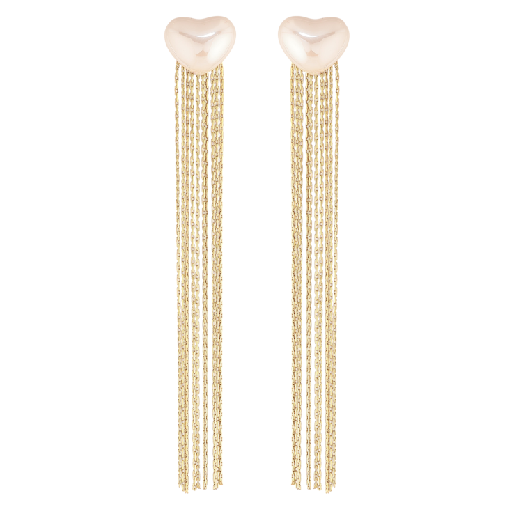 Сережки Нержавіюча сталь пусети "Перлинні серця з підвісками" фото №3 Сережки Нержавіюча сталь пусети "Перлинні серця з підвісками" фото №3