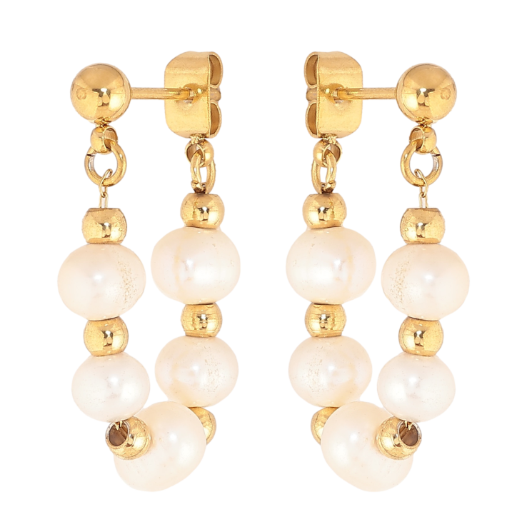 Сережки Нержавіюча сталь пусети "Підвіски з перлинами" фото №13 Сережки Нержавіюча сталь пусети "Підвіски з перлинами" фото №13