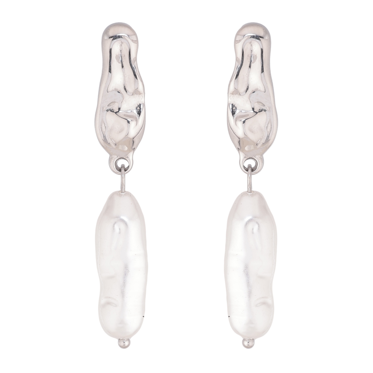 Сережки Нержавіюча сталь пусети "Перлинні підвіски" фото №22