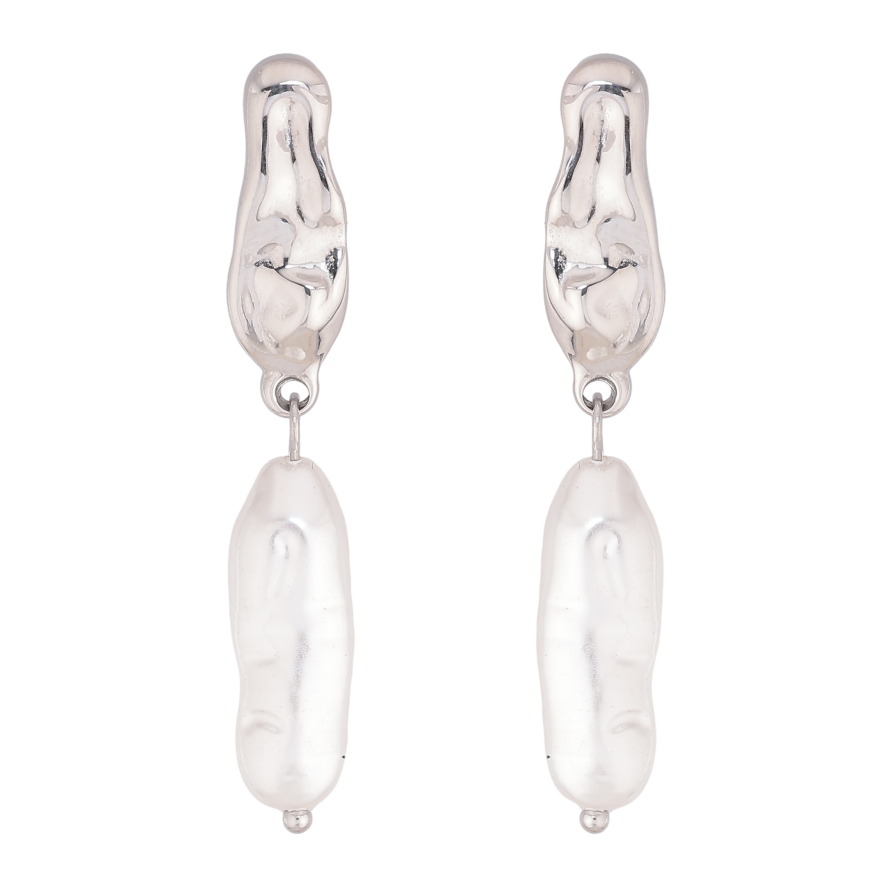 Сережки Нержавіюча сталь пусети "Перлинні підвіски" фото №1