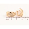 Серьги Xuping цвет позолота 18K английский замок узор с кристаллами фото №2