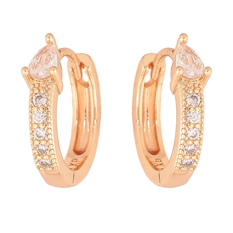 Серьги Xuping M&L цвет 18K колечки "Дорожки кристаллов" фото №1 Серьги Xuping M&L цвет 18K колечки "Дорожки кристаллов" фото №1