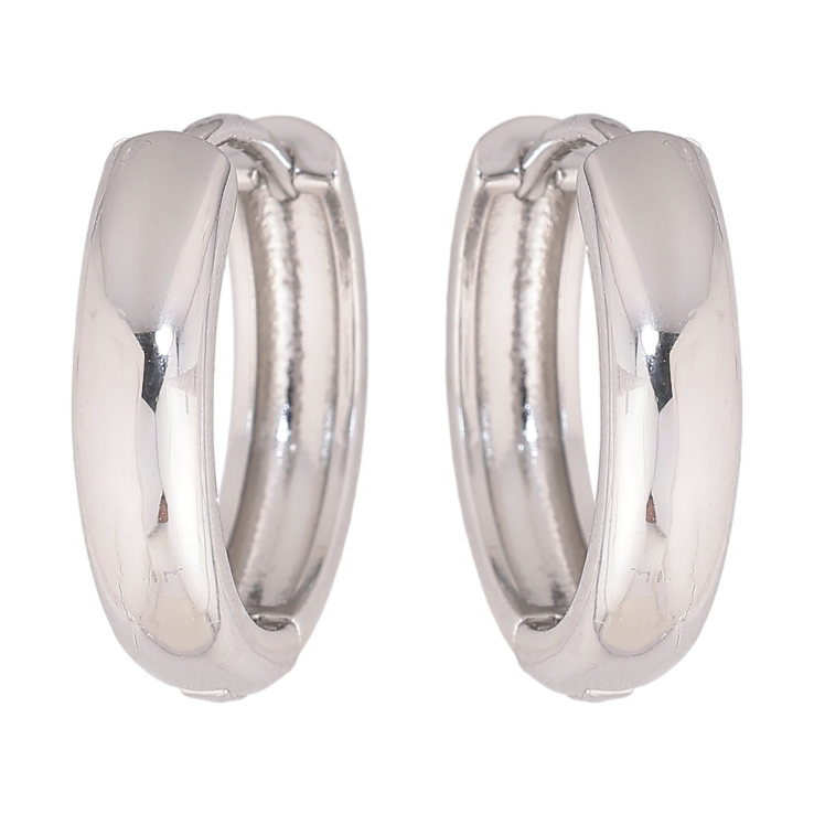 Сережки Xuping M&L колір Родій колечка "Класика, шир. 5мм" ø 20мм фото №4