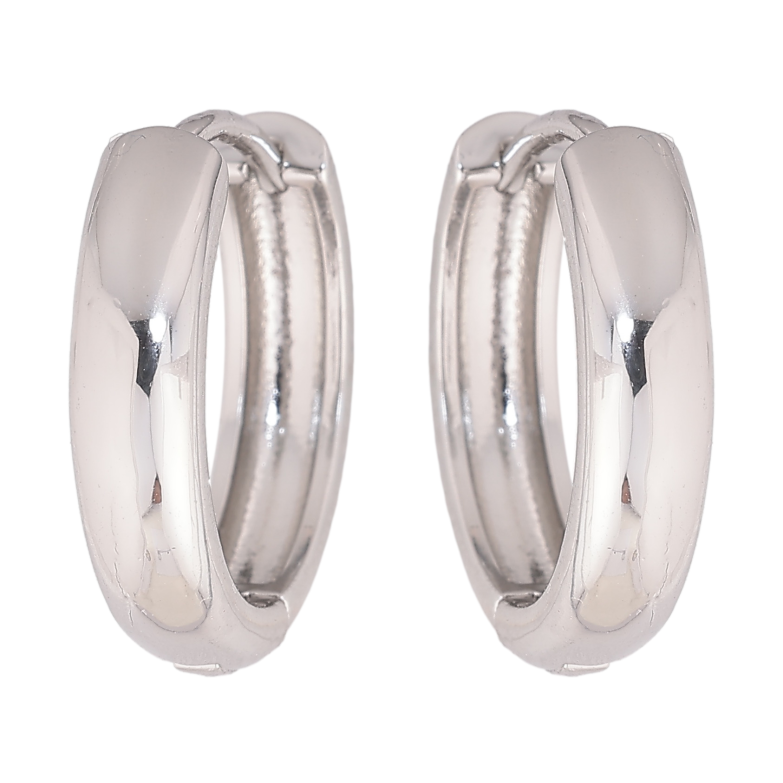 Сережки Xuping M&L колір Родій колечка "Класика, шир. 5мм" ø 20мм фото №1